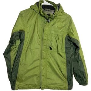 Marmot Snowboarding Ski Jacket Nylon Packable Full Zip Pocket Hooded Green XL